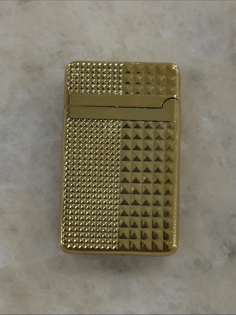 Gold Textured Rechargeable Pocket Lighter